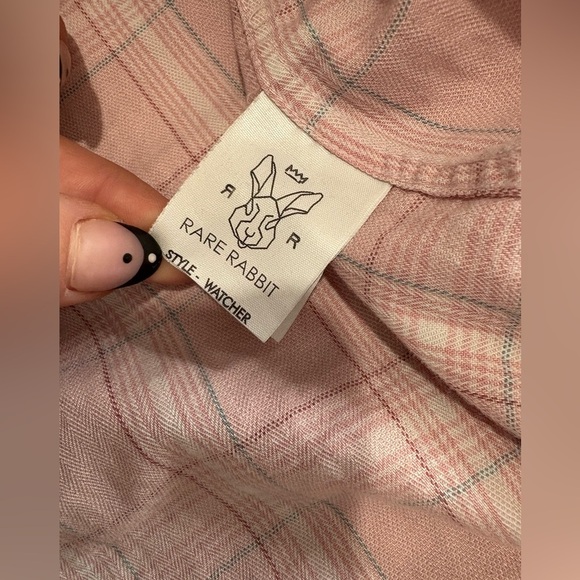 Rare Rabbit pastel men’s foley size m light pink cotton full sleeve shirt - Picture 7 of 16